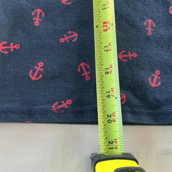 Old Navy Short Pencil Skirt Womens L Navy Blue Red Anchors Stretch Pull On - Picture 4 of 8